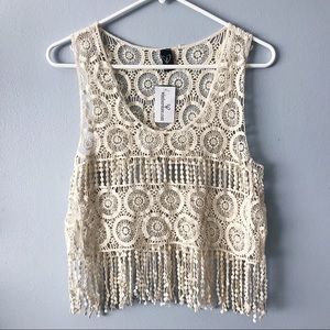 Windsor Crochet Cream Tank